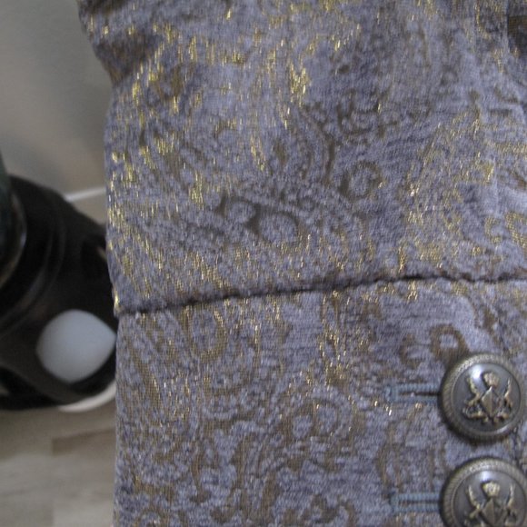 SOFT SURROUNDINGS - Velvet Damask Military Trench Coat - Picture 11 of 15